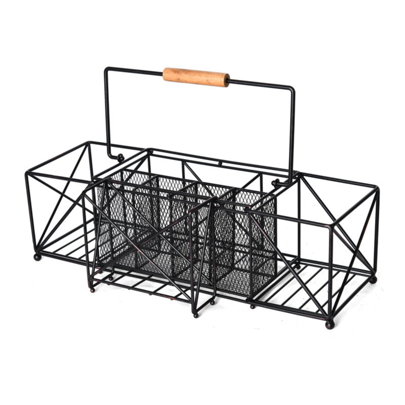 Gourmet Basics by Mikasa Baler Picnic Flatware Caddy