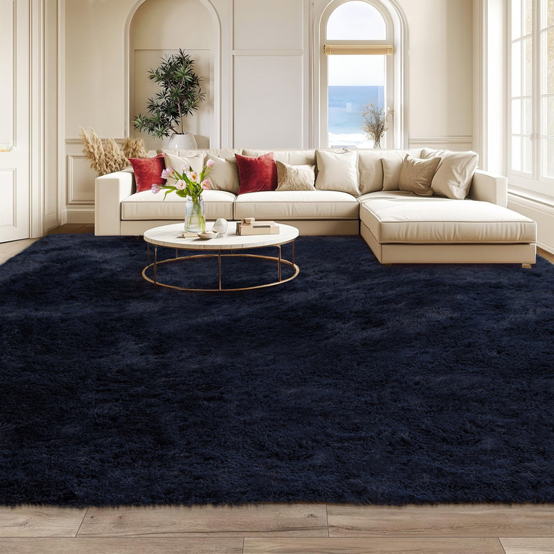 Tapis rectangulaire à poil long à poils longs Beladora, Rectangulaire 8 pi x 10 pi