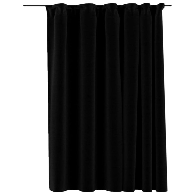 Chaaya Blackout Curtain Single Panel, Black