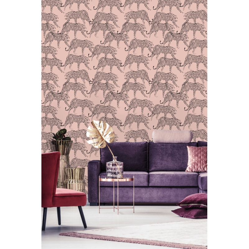 Rouleau de papier peint adhésif Leopards, L 10,42 po x l 25 po