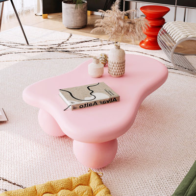 Table d'appoint moderne pour l'intérieur, table basse en forme de nuage avec 3 pieds pour le salon