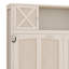 Lit escamotable double avec armoires de rangement