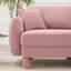 Canapé en forme de L à 3 places en tissu rose Boucle-376393812-376393817
