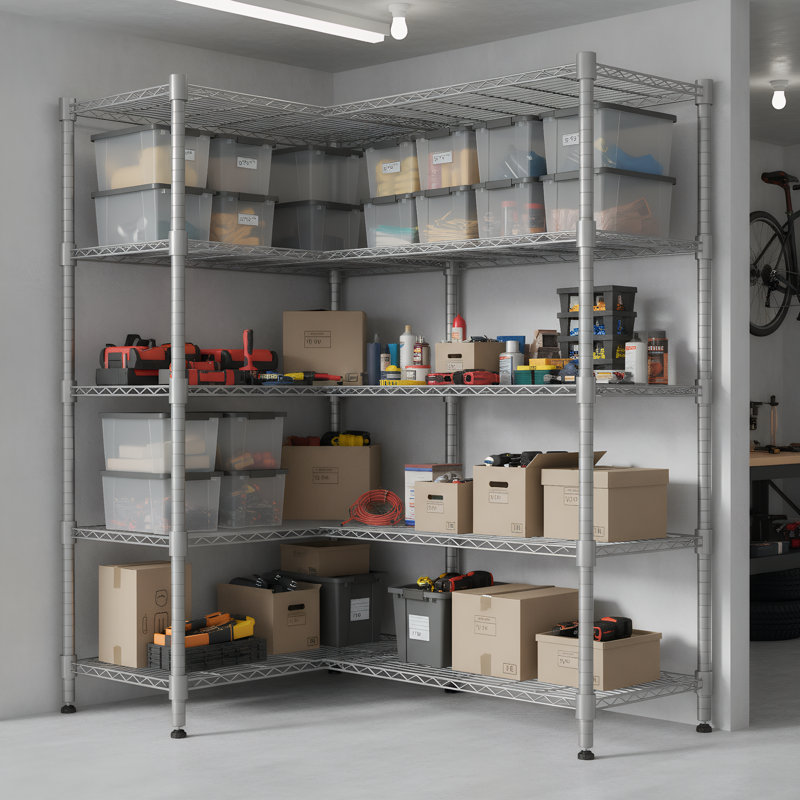 Tablettes en métal robustes pour le rangement, étagères et étagères de rangement à 5 niveaux, étagères grillagées réglables, étagères de cuisine pour garde-manger