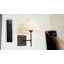 Applique murale de lecture sans fil rechargeable de style ferme moderne, fini bronze vieilli, avec abat-jour en tissu blanc