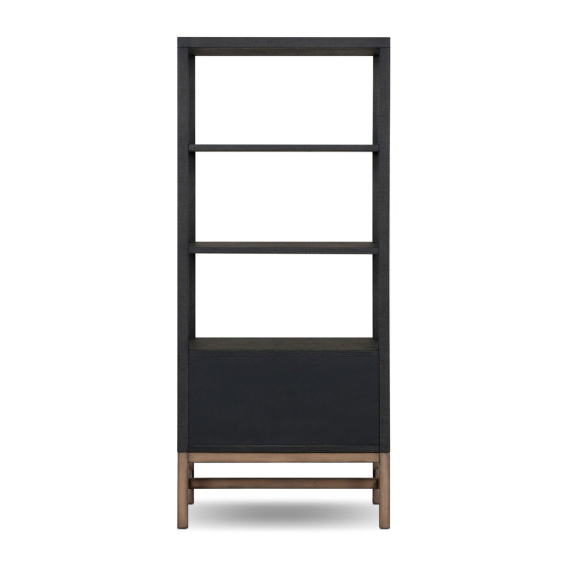 Fiona Bookcase-Black Raffia