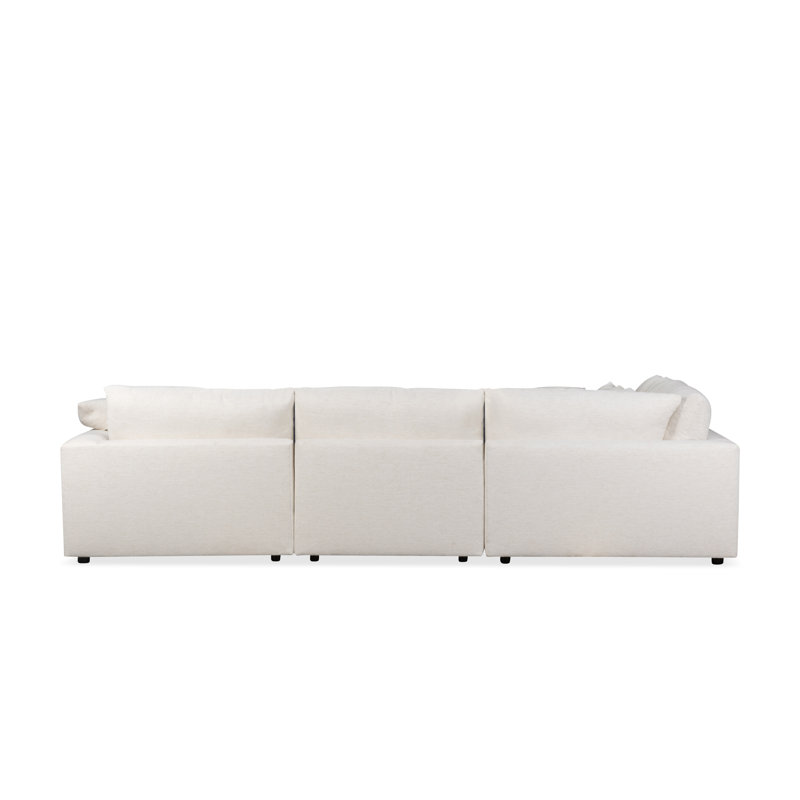 Remy 117'' 4 - Piece Modular Sectional, Nomad Snow Crypton® Chenille