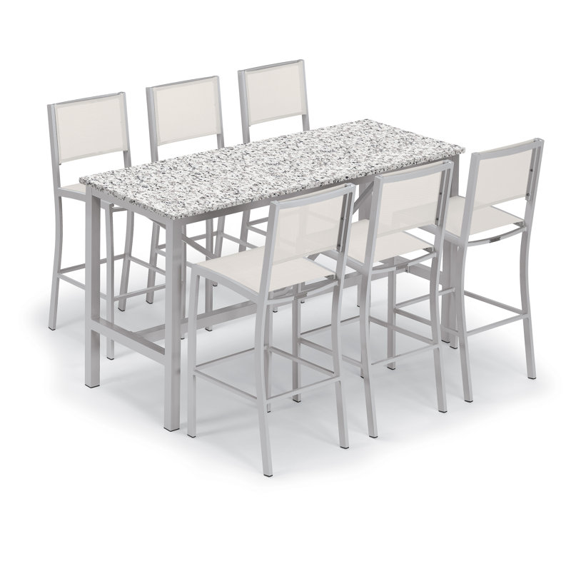 Travira Outdoor Bar Table, Litecore Ash