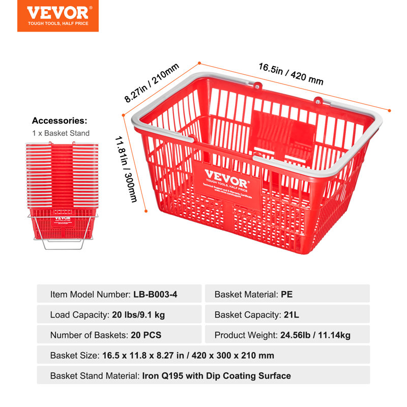 VEVOR Plastic Decorative Basket