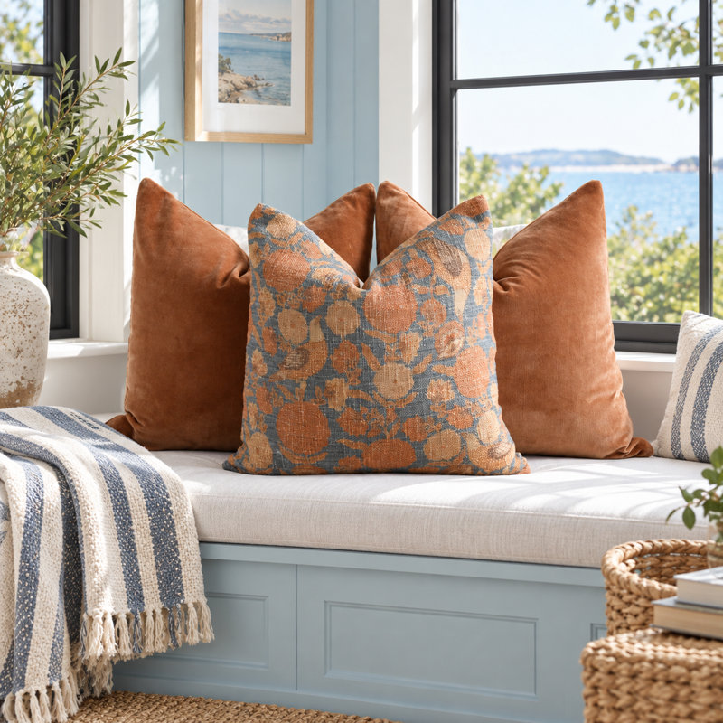 Housses de coussin décoratives tissées à la main en velours et à motifs floraux, double face