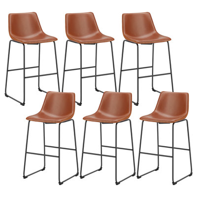 Tabourets de bar rembourrés modernes, hauteur du bar, tabourets de cuisine pour îlot, chaises de comptoir à dossier haut