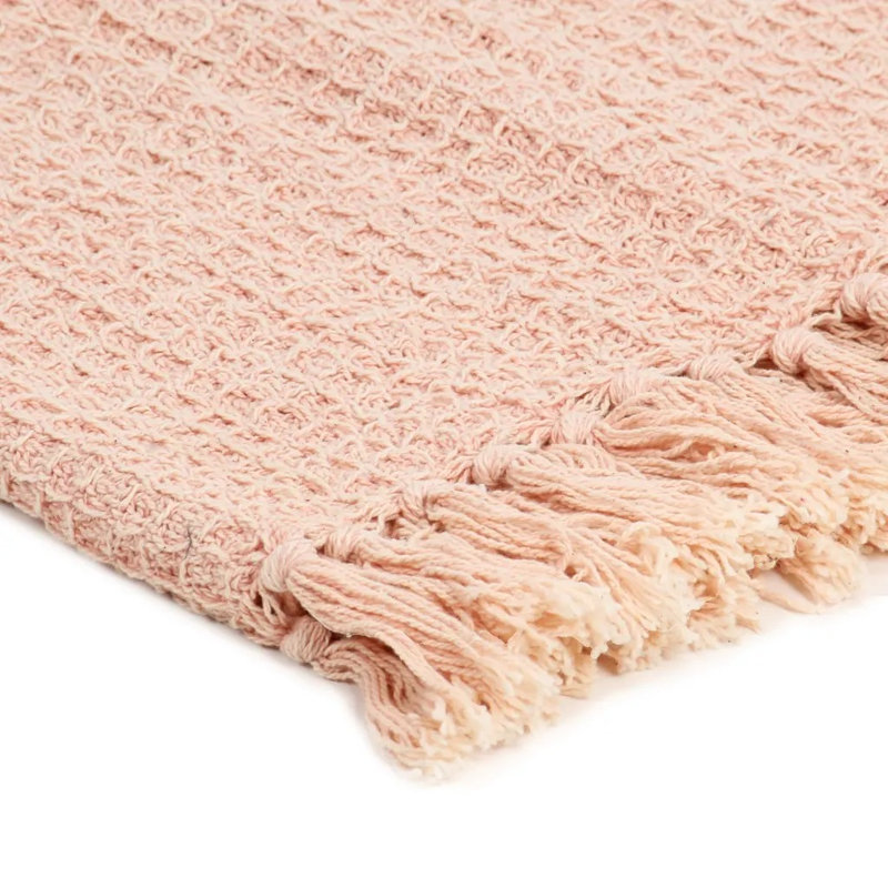 Jeté 100% coton vidaXL, L 63 po x L 82,7 po, Brun