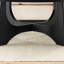 Table basse ronde noire de 36 po, table basse moderne en bois minimaliste avec pieds croisés, table centrale en placage de bouleau pour le salon de réception