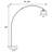 Kazafani 85'' Chrome Arched Floor Lamp