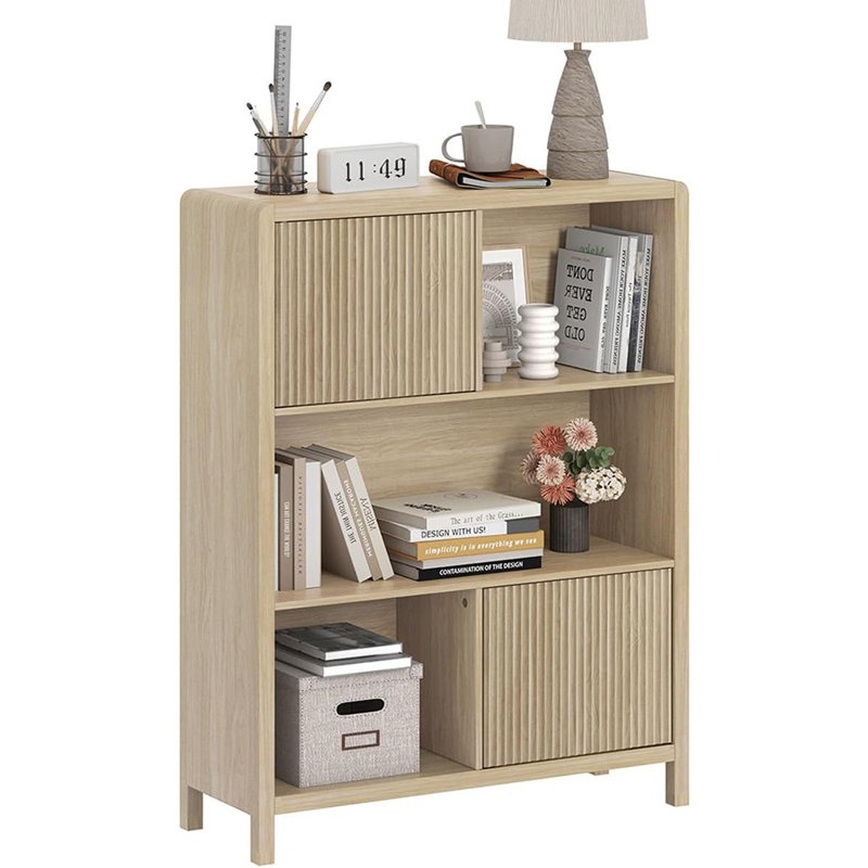 Bibliothèque 5 cubes avec 2 portes, bibliothèque en bois avec ...