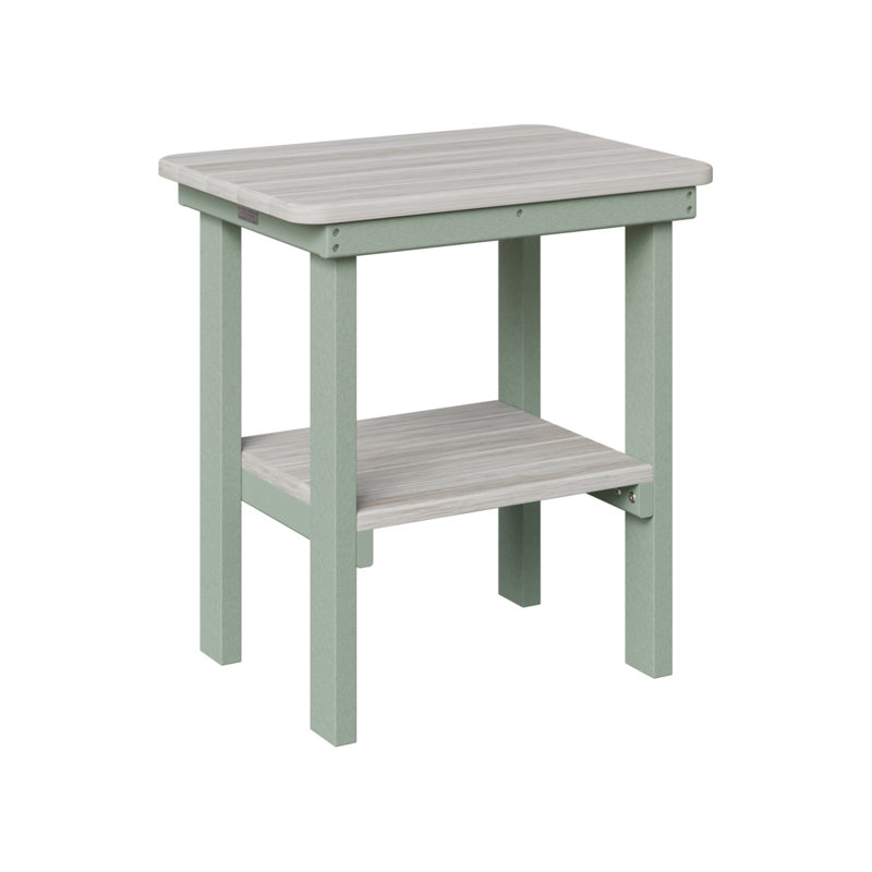 Berlin Gardens Rectangular End Dining Table, Seashell, Seafoam