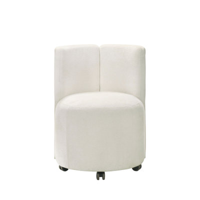 White Chenille Swivel Side Chairs  Pair . And Practical. 360-Degree Rotation. Luxurious Cushioned Seat Back. Built With Synthetic Timber. Ideal For Dining Living Spaces. 23.52 In D X 22.61 W 31.69 H.