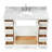 49'' Single Bathroom Vanity with Carrara Marble Top-93359298