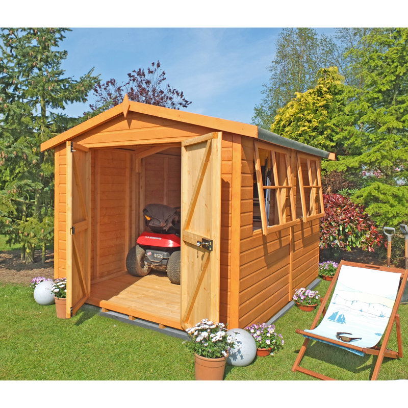 10 Ft. W x 16 Ft. D Shiplap Apex Wooden Shed, Yes