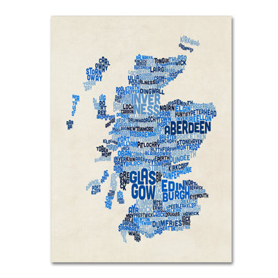 " Scotland Typography Text Map 2 "