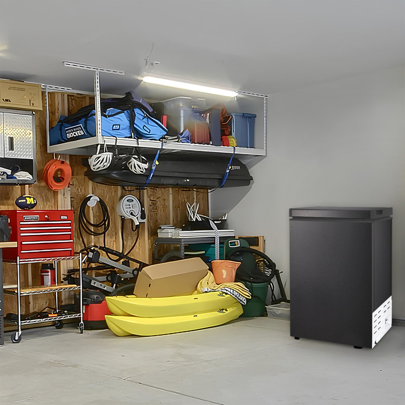 R.W.Flame 2.8 Cu.ft. Garage Ready Chest Freezer With Adjustable Temperature, Black