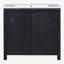 Organisateur de meuble-lavabo 36 po avec lavabo, ensemble d'armoire combinée, armoire de rangement pour salle de bain, espresso rétro