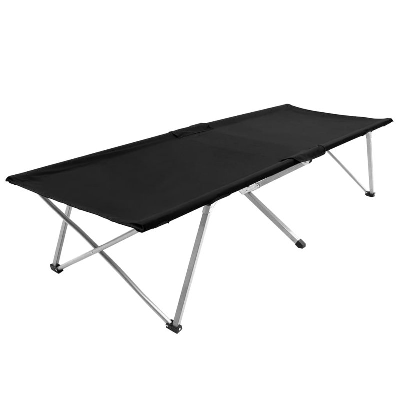 Laci Folding Camping Bed, Black