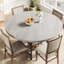 Table de salle à manger ronde pour 4 personnes, table de salle à manger circulaire sur pied avec tablettes de rangement et pieds romains en métal, style maison de campagne, peu encombrante, 47 po, rétro-2009554361
