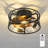 12" Mini Farmhouse Caged Ceiling Fan with Light Kit and Remote - White-1904218869-1904218766