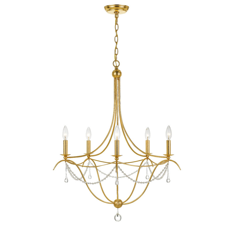 Braden 3 - Light Empire Chandelier, 3, 94.25" H x 15.5" W, Antique Gold