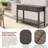 Outdoor Console Table With Drawers Patio Buffet Bar Storage Organizer 45"Long Wicker Sofa Serving Sideboard Table 2-Shelf Outdoor Narrow Bar Table Tall Rectangle With Adjustable Feet For Entryway Brown