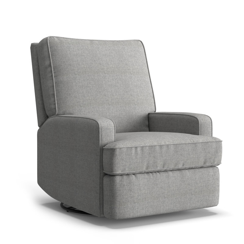Fauteuil inclinable et pivotant Chalco, Tissu performance gris colombe