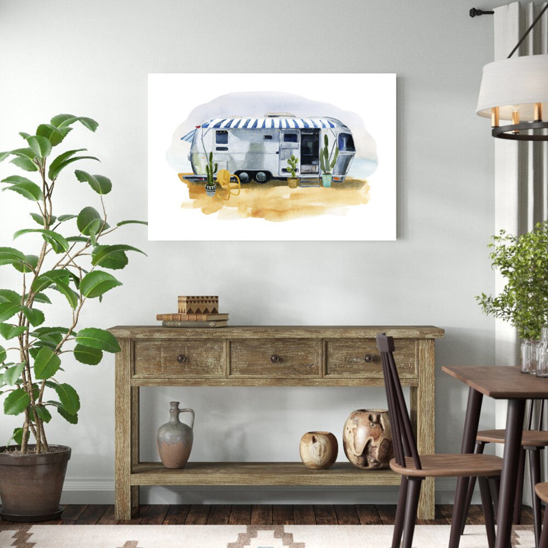 «Happy Camper II» par Annie Warren, reproduction sur toile tendue, H 32 po x l 48 po