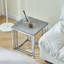 Living Room Nesting Coffee Table Set Of 3 High Glossing Marble Effect, Small Square Side Sofa Table 3 In 1 Nested Table Corner Little End Table Stackable Tabletop With Chrome Frame-396094398