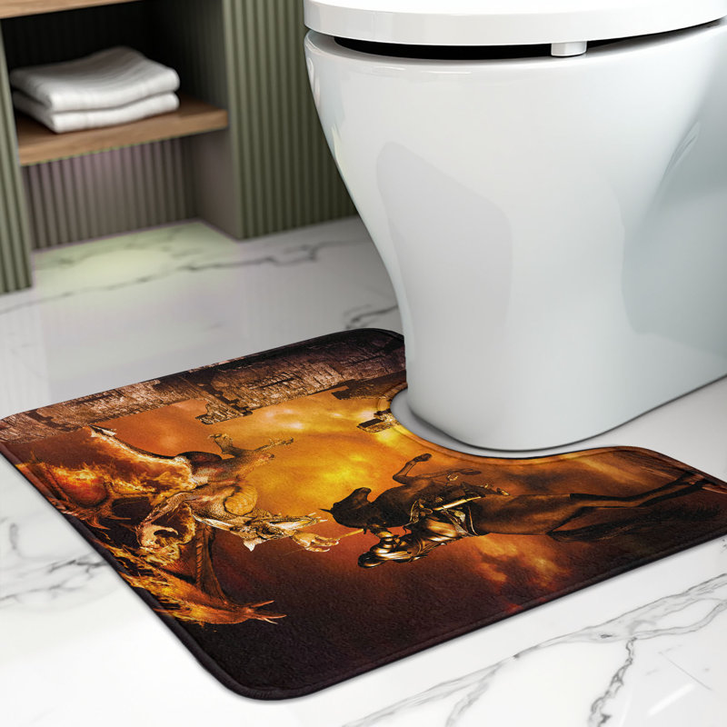 Tapis de salle de bain en U noir Marigol Marigol