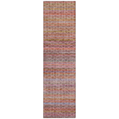 Machine Washable Indoor/Outdoor Oden ACN2155 Striped Rug