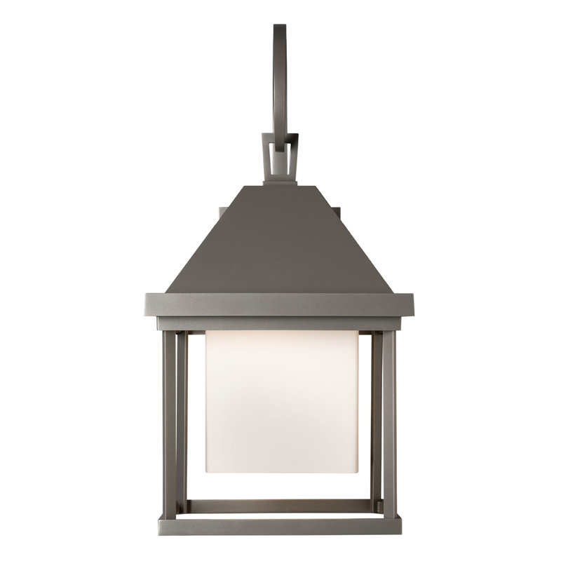 Dorset Aluminum Wall Light, Opal Glass, Coastal Burnished Steel, 22.7" H x 11.2" W x 13.3" D