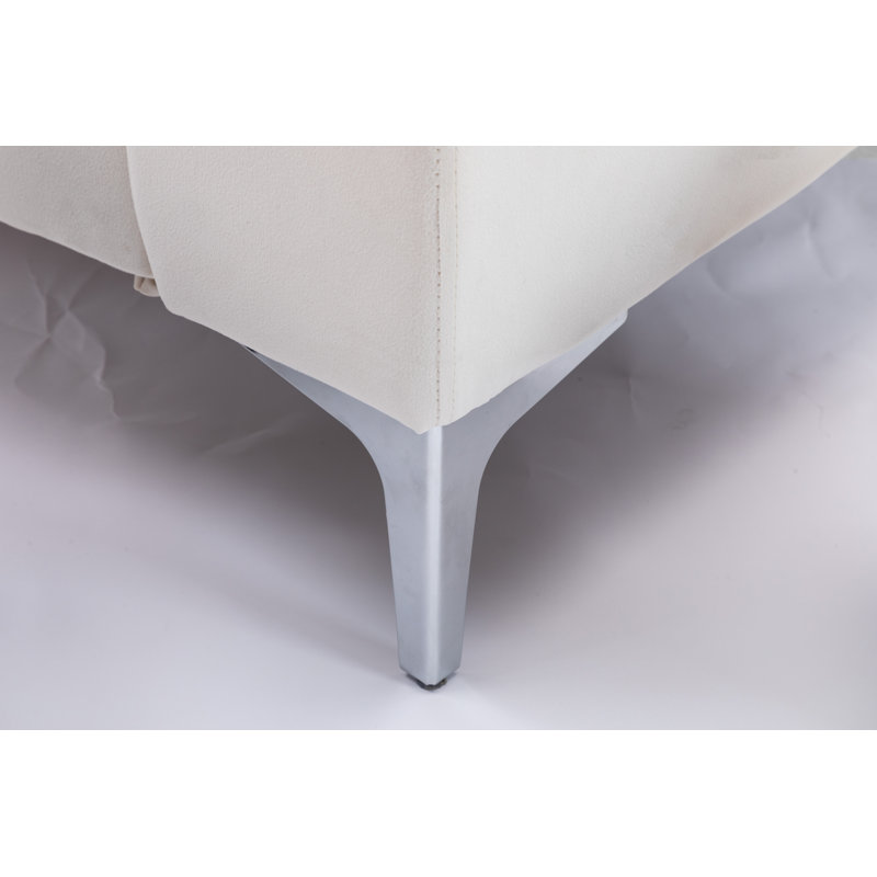 Canapé modulaire 136 po, Velours beige