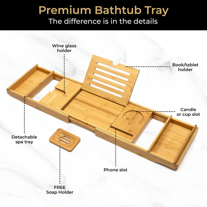 Erandy Bamboo Bath Caddy