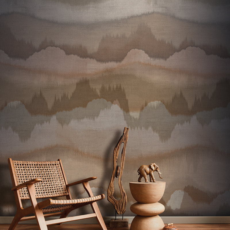Murale peinte horizon brun, Brown