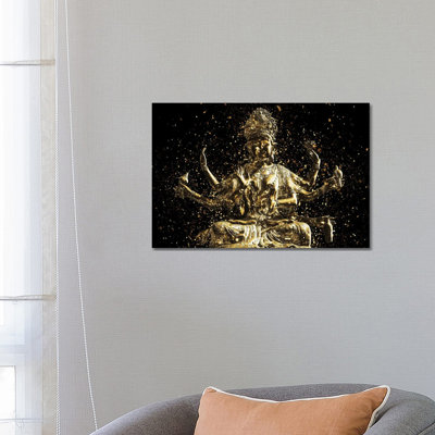 Golden - Shiva by Philippe Hugonnard - Wrapped Canvas Print