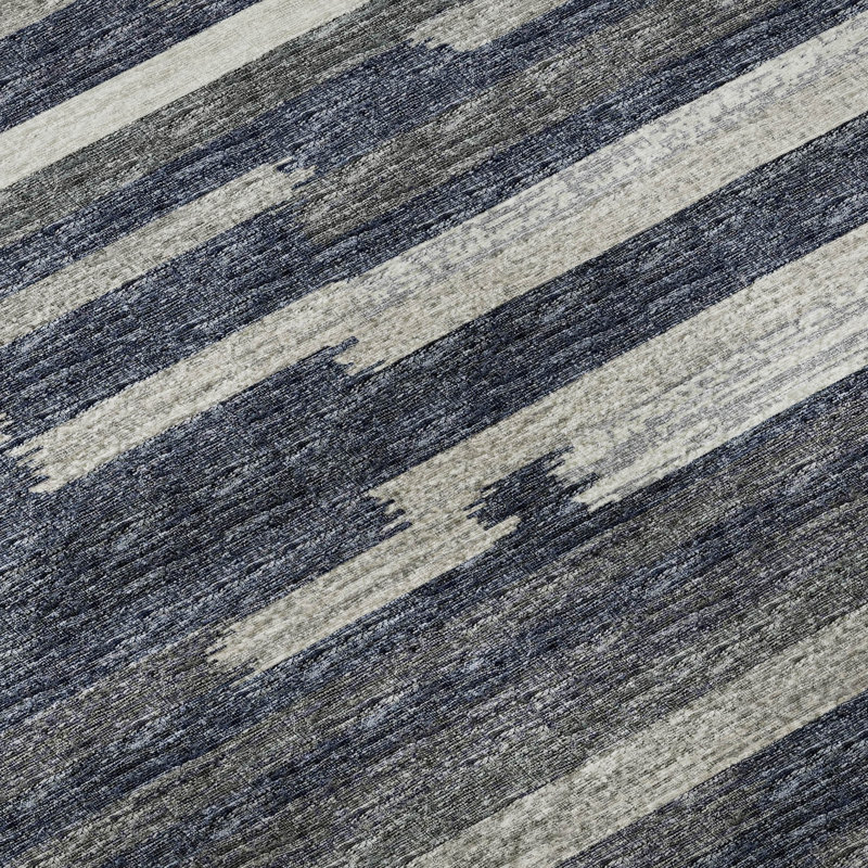 Premium Machine Washable Mayfield AMF114 Abstract Rug, Gray, 10' x 14'
