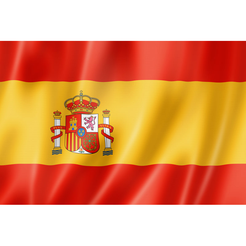 Spanish Flag by Daboost - Wrapped Canvas Print, 20cm H x 30cm W x 3.8cm D