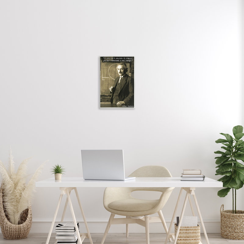 Inspiring Einstein Quote Wall Plaque Art by Graffi*tee Studios, 15" H x 10" W