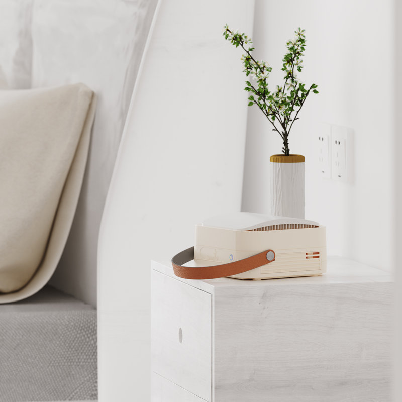 B-MOLA Personal Air Purifier with True HEPA Filter for 100 Cubic Feet, Beige