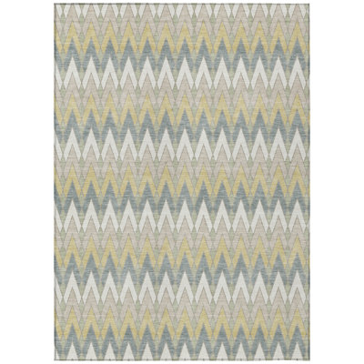 Machine Washable Indoor/Outdoor Chantille ACN2558 Geometric Rug