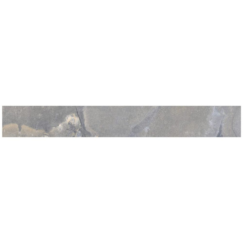 Wells Stone 3" x 24" Matte Porcelain Quarter Round Tile Trim, Blue