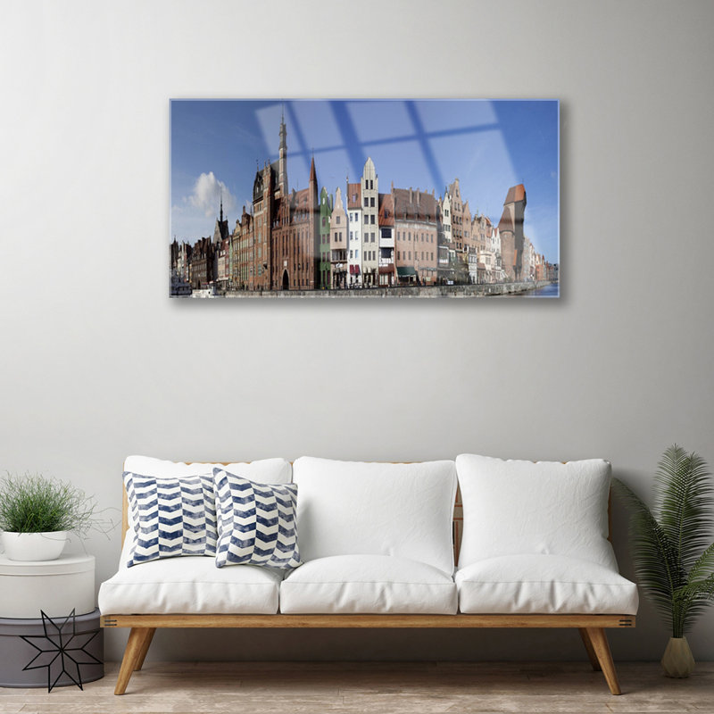 City Houses - Unframed Photograph on Glass