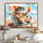 Toile avec cadre flottant brun