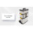 3-Part Portable Tool Box - Stainless-Steel Drawer Organizer with Wheels, Extendable Handle and Tough Latches - Rolling Tool Chest by Stalwart (Silver)